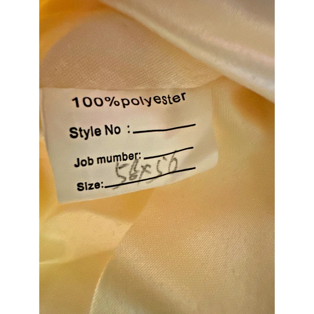 Girls Ivory Satin Flower Girl Dress Puff Sleeve Bow Formal Wedding Size 5 6 - Picture 4 of 7